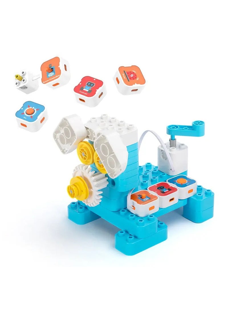 B07NF4Y599 WhalesBot A1 Coding Toy For Kids, Building Block Robot, Fun STEM Toy With Magnetic Controller and Sensor Blocks, Screen-Free Coding With 3 Guide Books For Kids 3-6 - Image 2